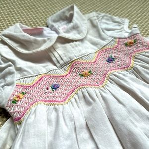 Smocked dress with embroidery, baby girl dress